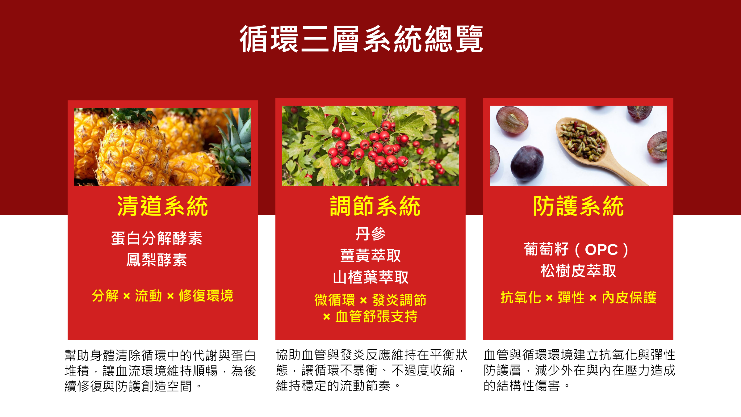 御清王清道、調節、防護三層系統圖